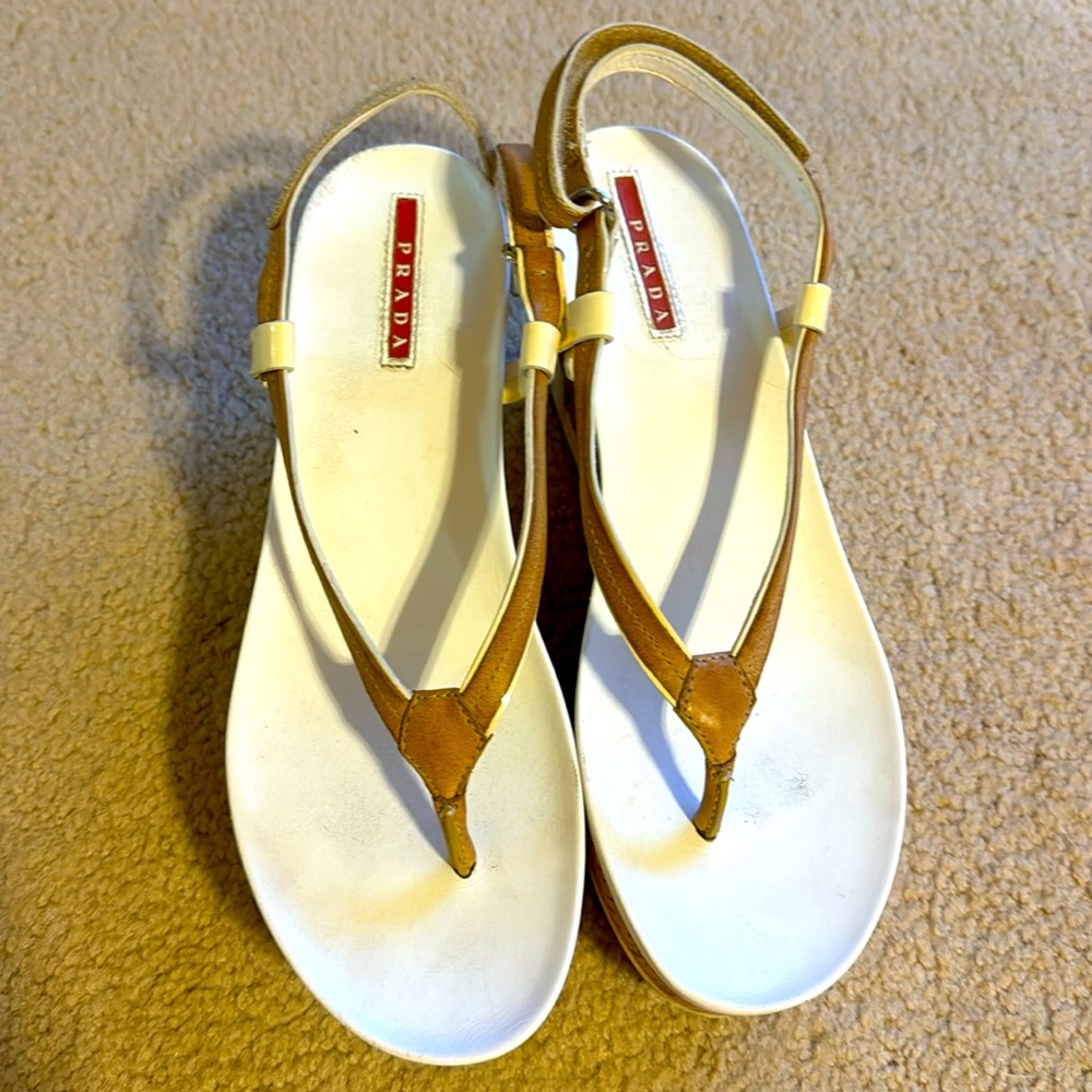 Prada Vintage Slingback Platform Sandal